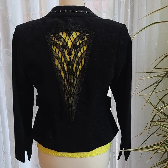 Bisou Bisou Black Sparkly Jacket - Picture 6 of 16